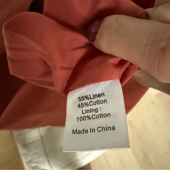 Tuckernuck Meg Mini Skirt Women Size S Red New Cotton Linen Eyelet Trim NYAP-12 - Picture 10 of 10